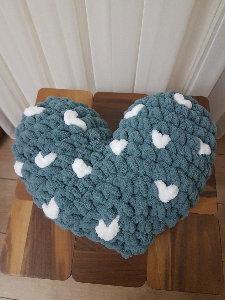 puffy kalp yastik - Görsel 4