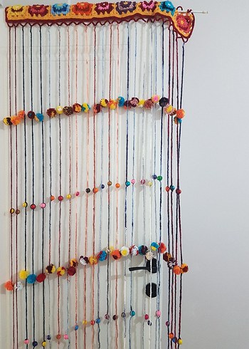 Renkli Bohem El Yapımı kapı süsü - Görsel 4