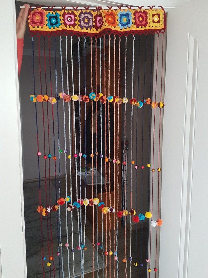 Renkli Bohem El Yapımı kapı süsü - Görsel 5