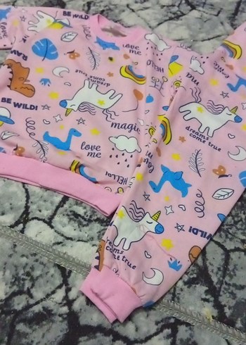 Renkli Panda Baskılı Çocuk Pijaması ne alarsaniz o fiyat - Görsel 4