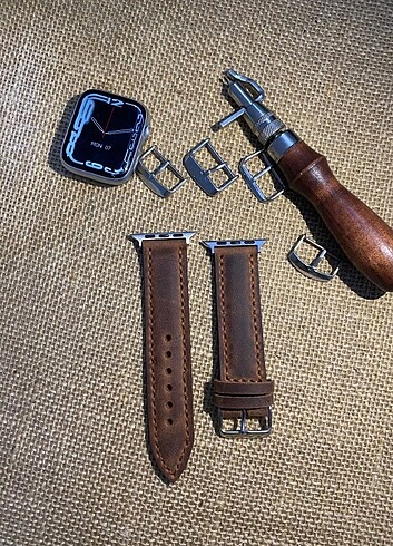 APPLE WATCH DERİ SAAT KORDONU  - Görsel 2