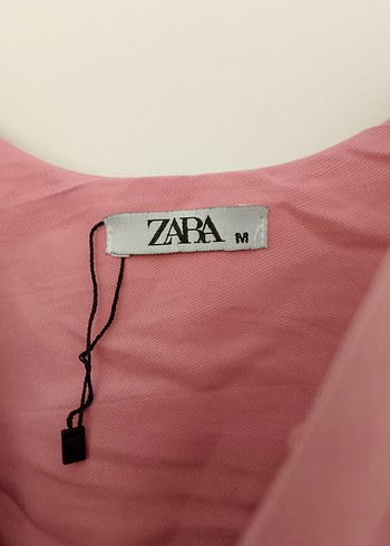 m Beden pembe Renk Pembe Keten Uzun Elbise