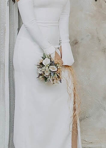 m Beden beyaz Renk Nikah elbisesi