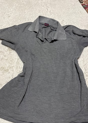 Gri Keten Erkek Polo Tişört - Görsel 2