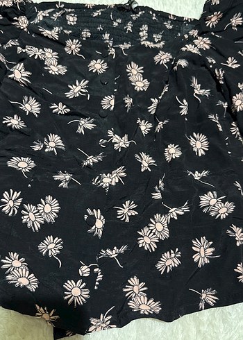 Pembe Çiçek Desenli Robalı Kadın Bluz - Görsel 2