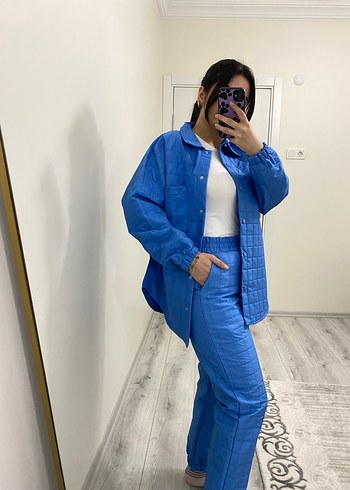 Mavi Kadın Denim Midi Takım - Görsel 5