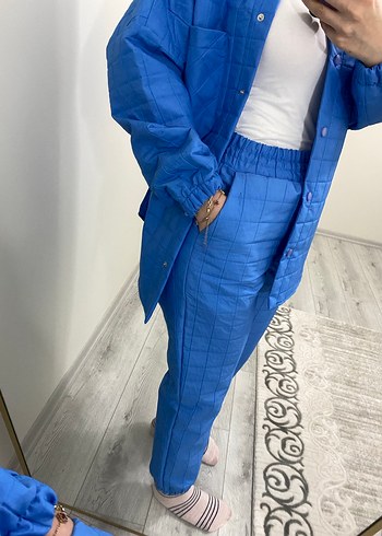 Mavi Kadın Denim Midi Takım - Görsel 4