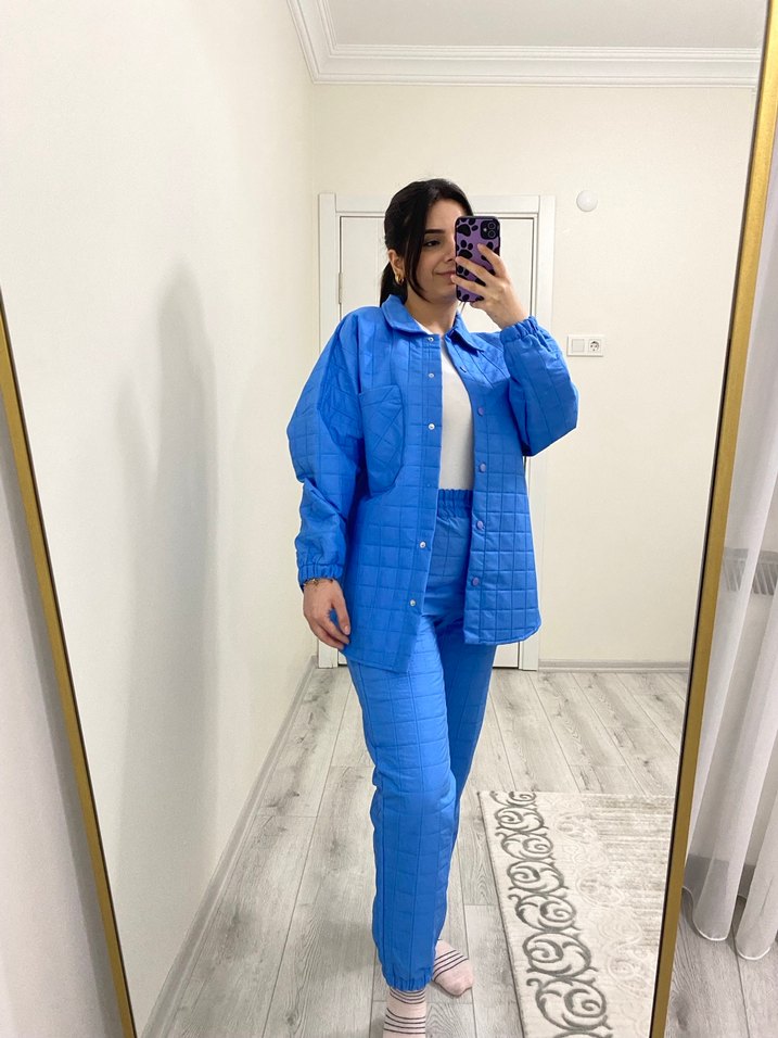 Mavi Kadın Denim Midi Takım - Görsel 2