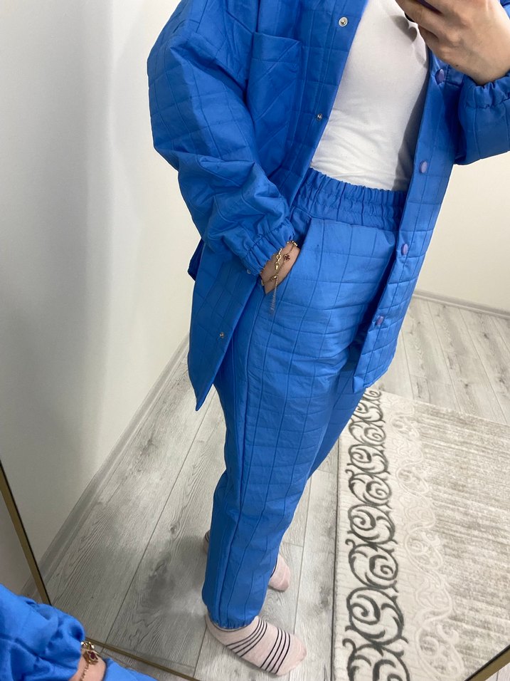 Mavi Kadın Denim Midi Takım - Görsel 4