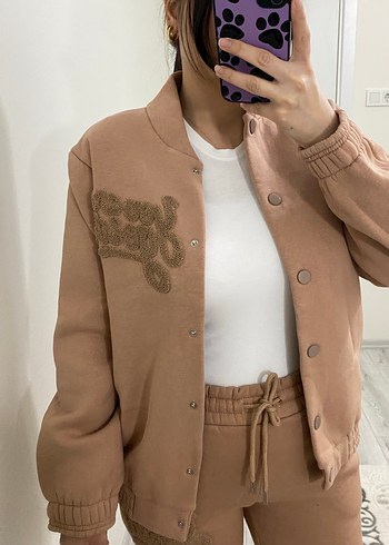 Bej Kadın Street Style Eşofman Takımı - Görsel 6