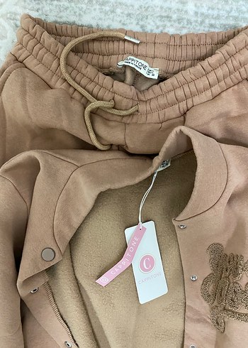 Bej Kadın Street Style Eşofman Takımı - Görsel 5