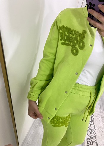 Düğmeli Yeşil Kadın Eşofman Takımı - Görsel 5