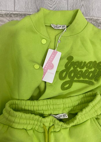 Düğmeli Yeşil Kadın Eşofman Takımı - Görsel 8