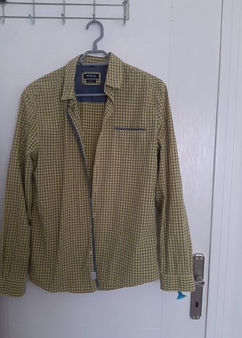 Erkek Sarı Kareli Uzun Kollu Gömlek - Görsel 3