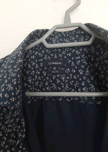 Uzun Kollu Düğmeli Erkek Gömlek Lacivert - Görsel 2