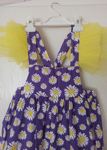 Rahat Kesim Mor Çiçekli Kız Tulum - Görsel 2