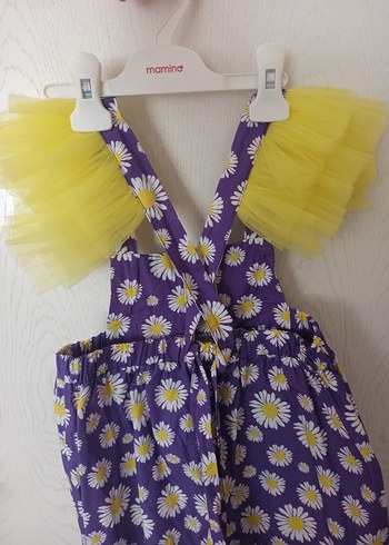 Rahat Kesim Mor Çiçekli Kız Tulum - Görsel 4