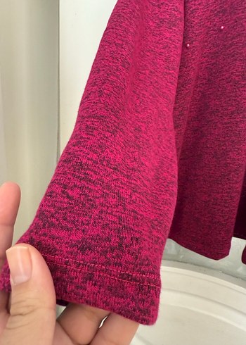 44 Beden pembe Renk Pembe Nakışlı Triko Kadın Kazak Yumoş