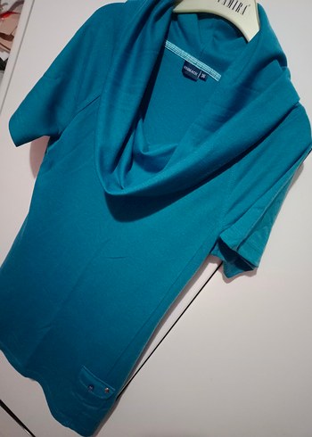 Turkuaz Kısa Kollu tunik - Görsel 2