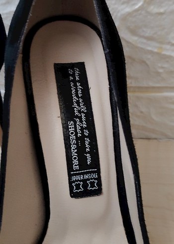 Siyah Süet Stiletto Kadın Topuklu - Görsel 3