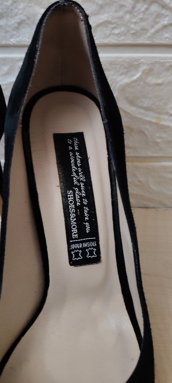 Siyah Süet Stiletto Kadın Topuklu - Görsel 3