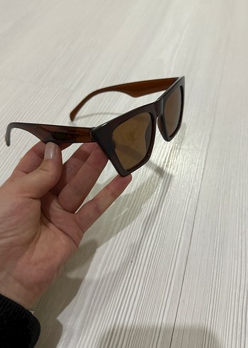 Şeffaf Kare Kahverengi Kadın Güneş Gözlüğü 3lü fiyat - Görsel 3