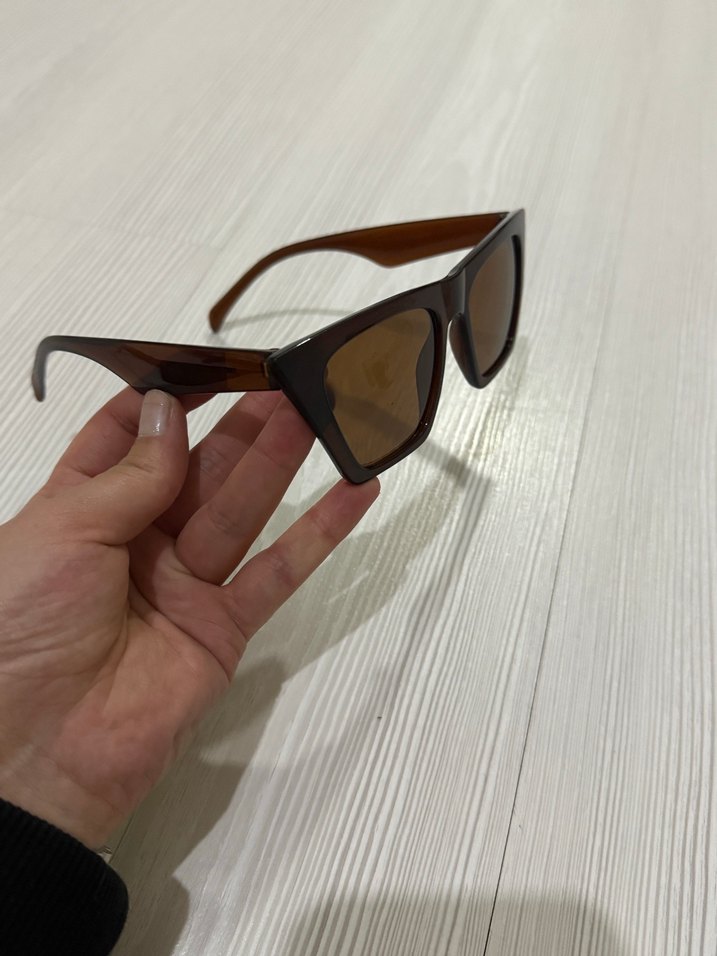 Şeffaf Kare Kahverengi Kadın Güneş Gözlüğü 3lü fiyat - Görsel 3