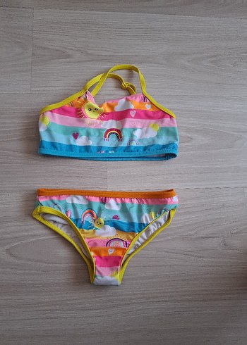 Renkli Bağlamalı Kız Bikini Takımı