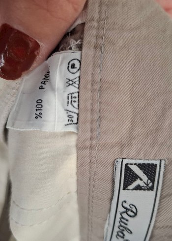 Bej Keten Erkek Mini Şort - Görsel 4