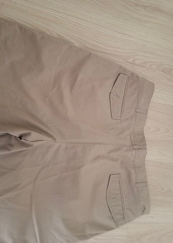 Bej Keten Erkek Mini Şort - Görsel 2