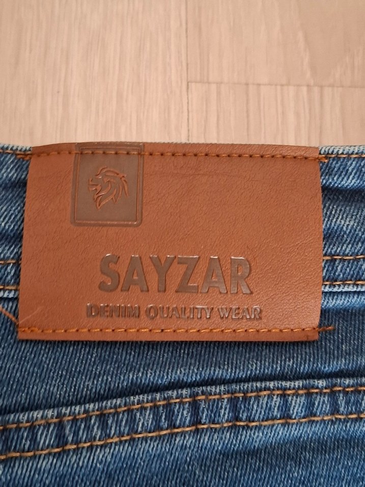 Mavi Rahat Kesim Kot Şort - Görsel 4