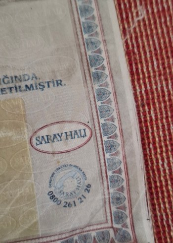 Bordo Kenarlı Açık Renkli Düz Halı yün halı - Görsel 7