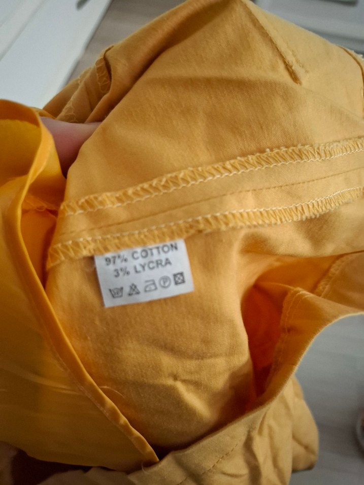 Düğmeli Bej Keten Kadın Blazer - Görsel 5