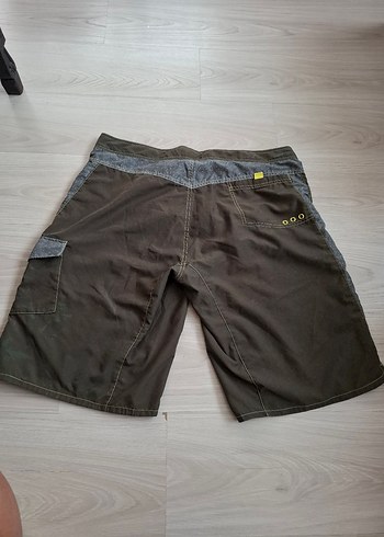 Gri Baskılı Bel Detaylı Erkek Mini Şort - Görsel 3