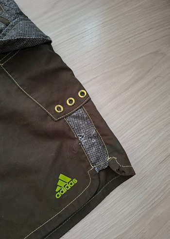 Gri Baskılı Bel Detaylı Erkek Mini Şort - Görsel 2