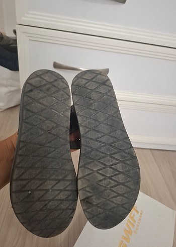 37 Beden siyah Renk Siyah Kadın Dolgu Topuklu Tokalı Sandalet