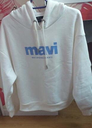 xs Beden beyaz Renk Mavi sweat