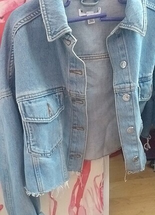 s Beden Crop kot ceket