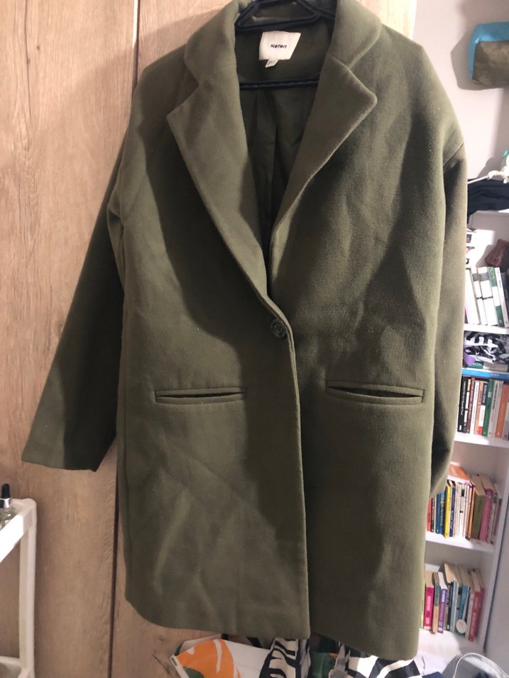 Düğmeli Midi Kadın Süet Kaban - Görsel 2