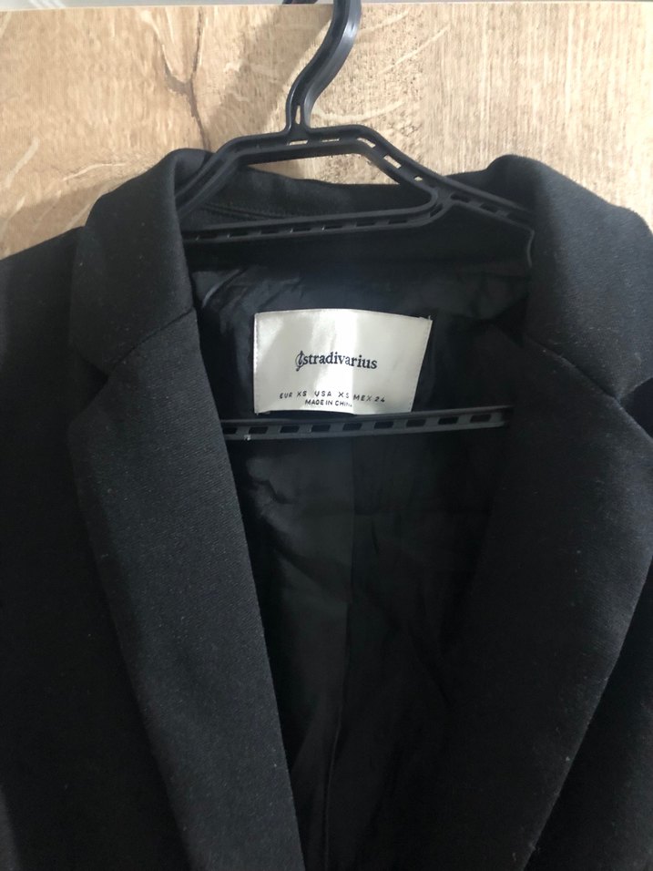 Düğmeli Siyah Kadın Blazer Ceket - Görsel 3