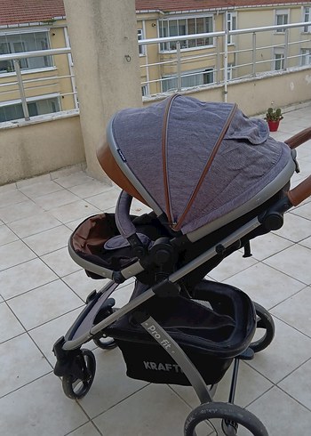 Gri Kraft Bebek Arabası - Görsel 3