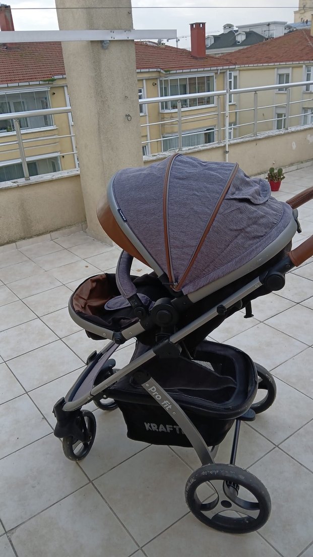 Gri Kraft Bebek Arabası - Görsel 3