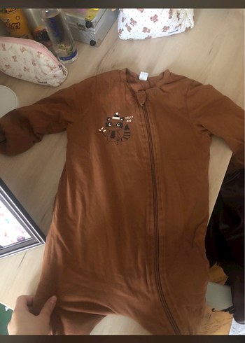 Erkek Çocuk Fermuarlı Yeşil Tulum Pijama 2 ürün - Görsel 4