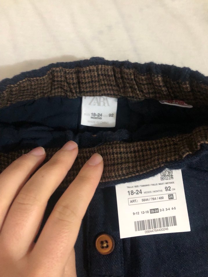 Düğmeli Lacivert Erkek Keten Pantolon - Görsel 3