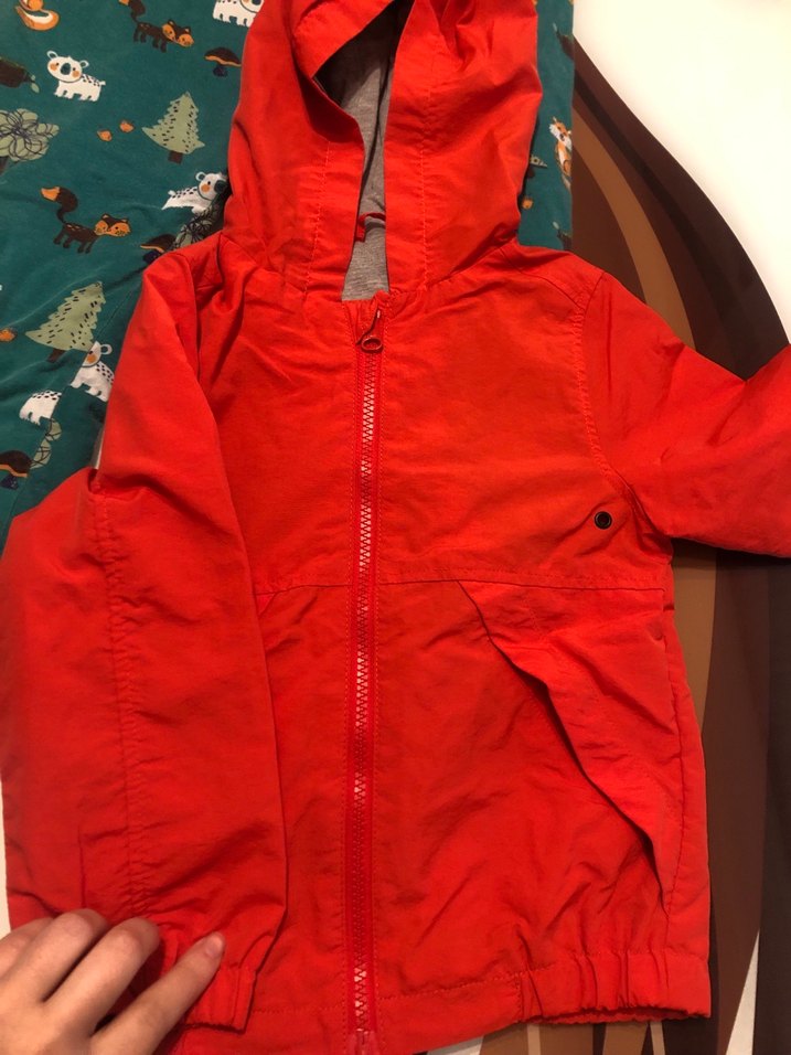 Kırmızı Fermuarlı Erkek Çocuk Yağmurluk - Görsel 2