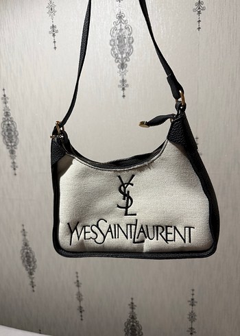 Yves Saint Laurent Siyah Beyaz Omuz Cantasi