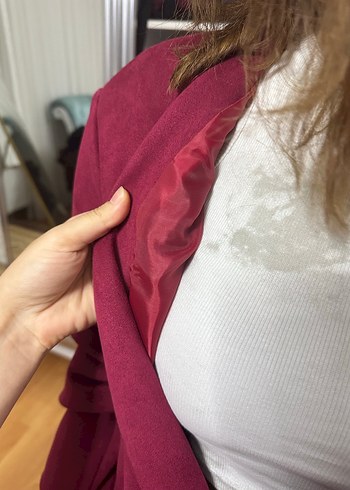 diğer Beden bordo Renk Oversize ceket