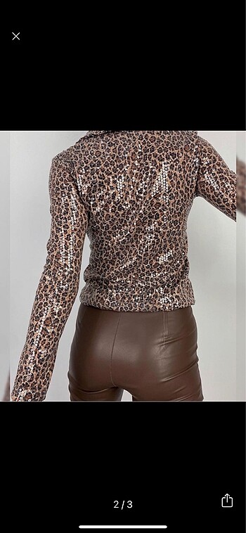 Diğer Payetli leopar gömlek