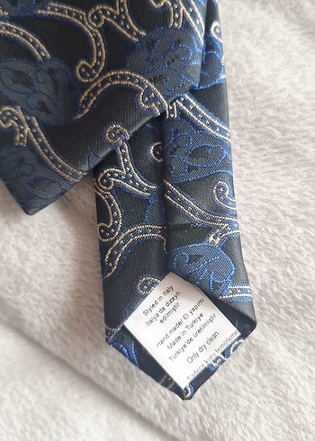 Gri ve Mavi Desenli Erkek Kravat Ramsey markadır - Görsel 3