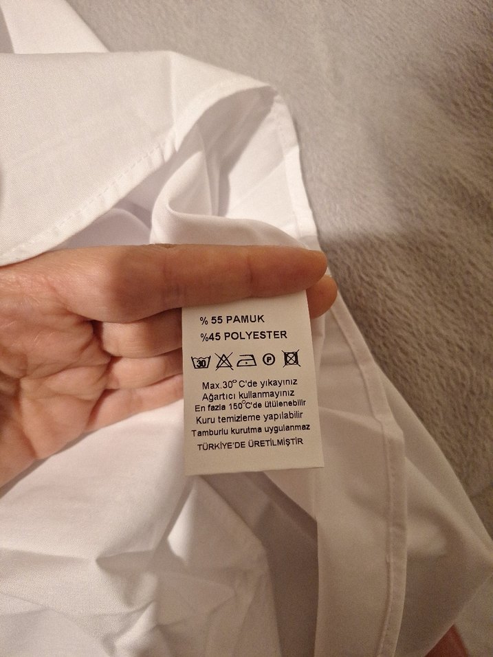 Uzun Kollu Beyaz Erkek Gömlek - Görsel 5
